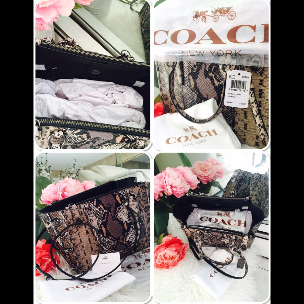 COACH Carryall Exotic Embossed Leather - NWT RARE! - Picture 7 of 8